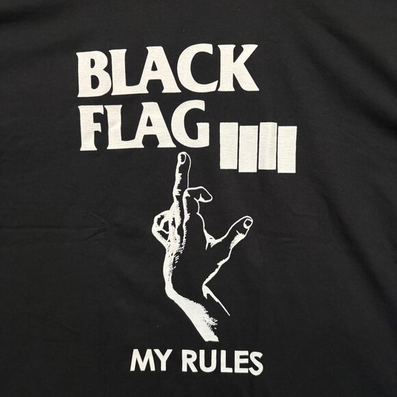 Black Flag My Rules Everything Went Black Punk Band Tee XL - Picture 2 of 4
